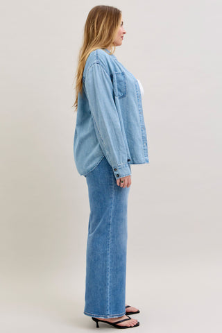 Judy Blue Denim Shirt with Western Styling 5808