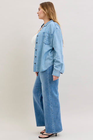Judy Blue Denim Shirt with Western Styling 5808