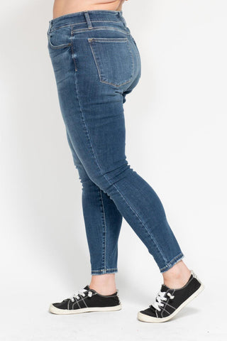 Judy Blue High Rise Button Fly Skinny Denim Jeans 82319