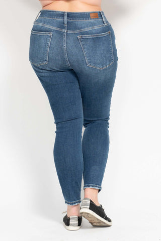 Judy Blue High Rise Button Fly Skinny Denim Jeans 82319