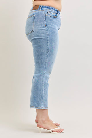 Judy Blue High Waist Ankle Straight Denim Jeans 82713