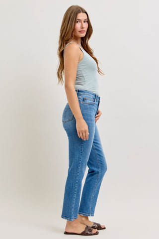 Judy Blue High Waist Ankle Straight Denim Jeans 82714