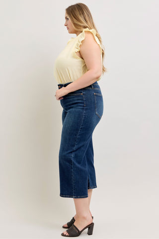 Judy Blue High Waist Ankle Wide Leg Denim Jeans 82693