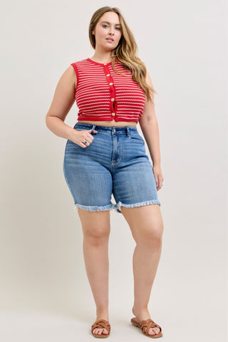 Judy Blue High Waist Bermuda Denim Short 152106