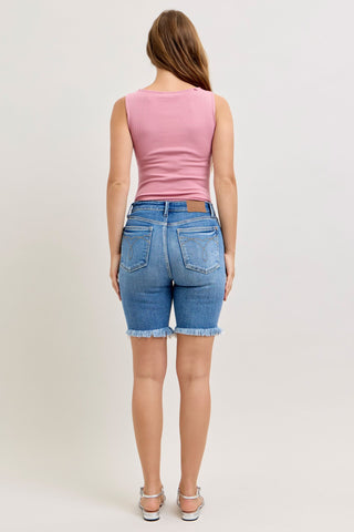 Judy Blue High Waist Bermuda Denim Short 152106