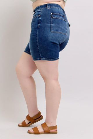 Judy Blue High Waist Bermuda w/ Back Flap Pocket Denim Short 15287