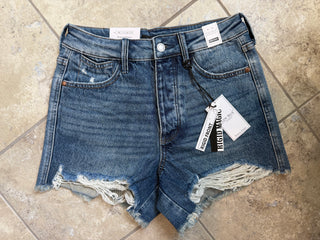 Judy Blue High Waist Button Fly Rigid Magic Cut Off Denim Short 150381