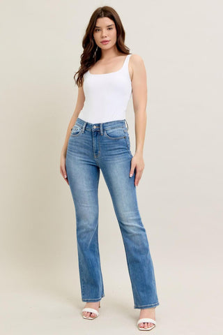 Judy Blue High Waist Classic Contrast Wash Bootcut Denim Jeans 82515