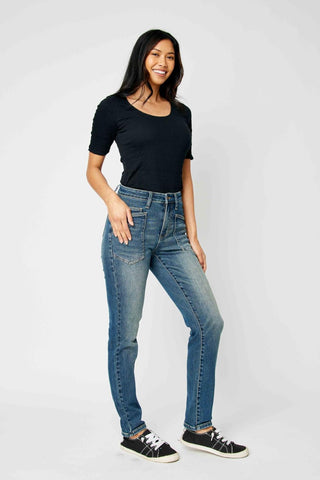 Judy Blue High Waist Classic Relaxed Denim Jeans 88687