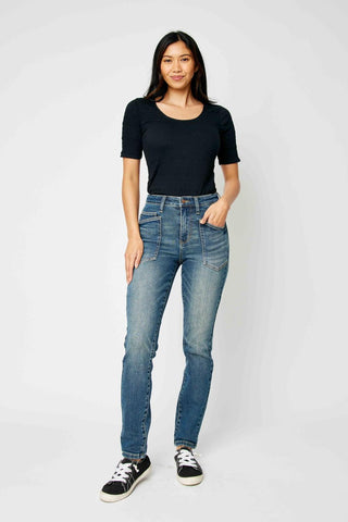 Judy Blue High Waist Classic Relaxed Denim Jeans 88687