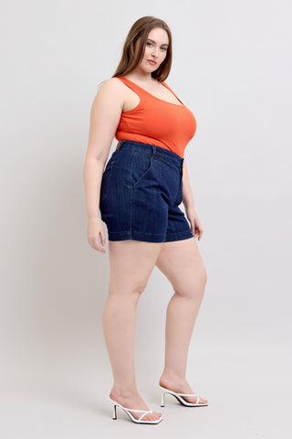 Judy Blue High Waist Dark Trouser Denim Short 15290