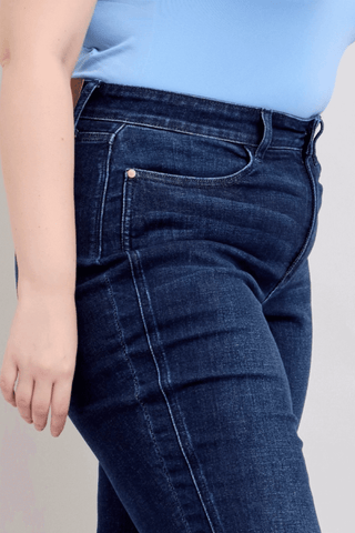 Judy Blue High Waist Dark Wash Boyfriend Denim Jeans 82646