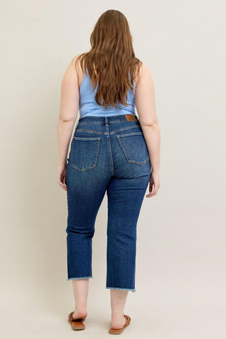 Judy Blue High Waist Dark Wash Kick Flare Denim Jeans 88982
