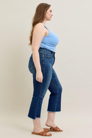 Judy Blue High Waist Dark Wash Kick Flare Denim Jeans 88982