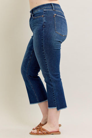 Judy Blue High Waist Dark Wash Kick Flare Denim Jeans 88982