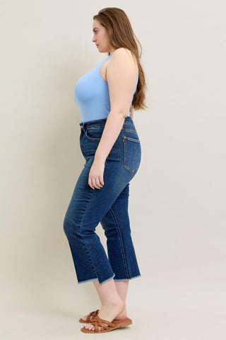 Judy Blue High Waist Dark Wash Kick Flare Denim Jeans 88982