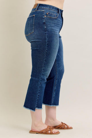 Judy Blue High Waist Dark Wash Kick Flare Denim Jeans 88982