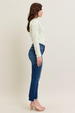 Judy Blue High Waist Dark Wash Kick Flare Denim Jeans 88982