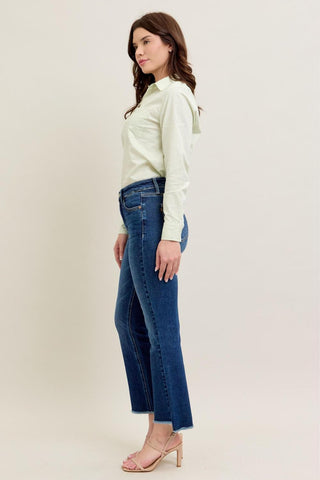 Judy Blue High Waist Dark Wash Kick Flare Denim Jeans 88982