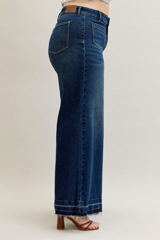 Judy Blue High Waist Front Patch Pockets Palazzo Denim Jeans 881046