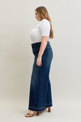 Judy Blue High Waist Front Patch Pockets Palazzo Denim Jeans 881046