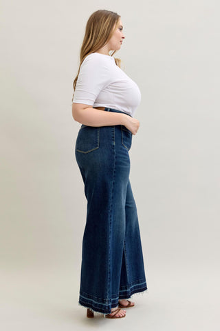 Judy Blue High Waist Front Patch Pockets Palazzo Denim Jeans 881046