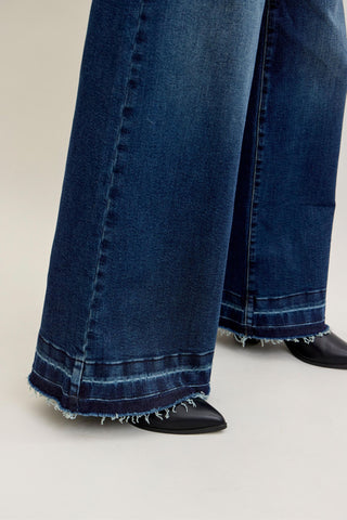 Judy Blue High Waist Front Patch Pockets Palazzo Denim Jeans 881046