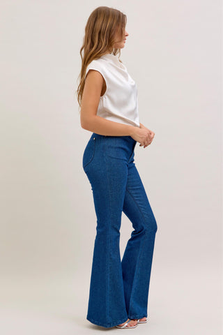 Judy Blue High Waist Glitter Sparkle Flare Denim Jeans 881059