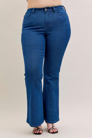 Judy Blue High Waist Glitter Sparkle Flare Denim Jeans 881059
