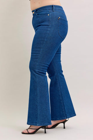 Judy Blue High Waist Glitter Sparkle Flare Denim Jeans 881059