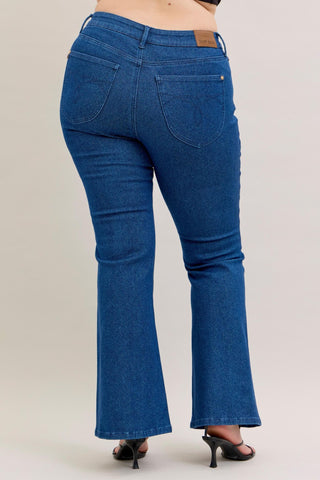 Judy Blue High Waist Glitter Sparkle Flare Denim Jeans 881059