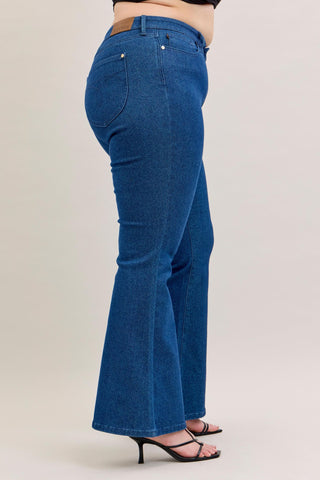 Judy Blue High Waist Glitter Sparkle Flare Denim Jeans 881059