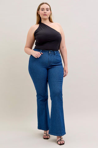 Judy Blue High Waist Glitter Sparkle Flare Denim Jeans 881059