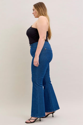 Judy Blue High Waist Glitter Sparkle Flare Denim Jeans 881059