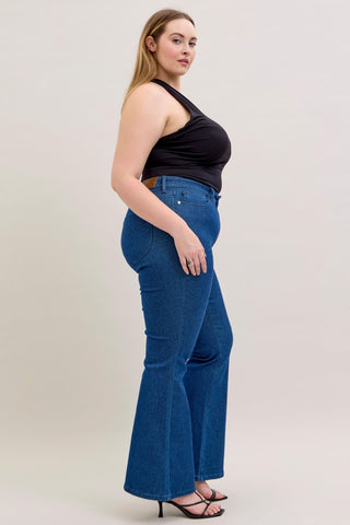 Judy Blue High Waist Glitter Sparkle Flare Denim Jeans 881059