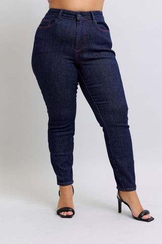 Judy Blue High Waist Heart Shaped Back Pockets Skinny Denim Jeans 88916
