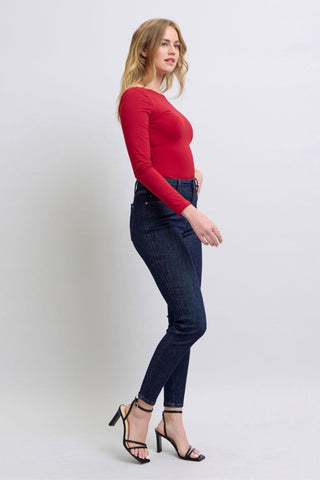 Judy Blue High Waist Heart Shaped Back Pockets Skinny Denim Jeans 88916