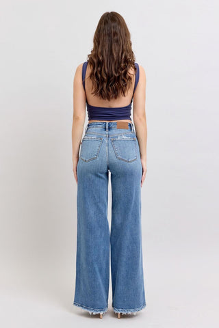 Judy Blue High Waist Retro Wide Leg Denim Jeans 82648