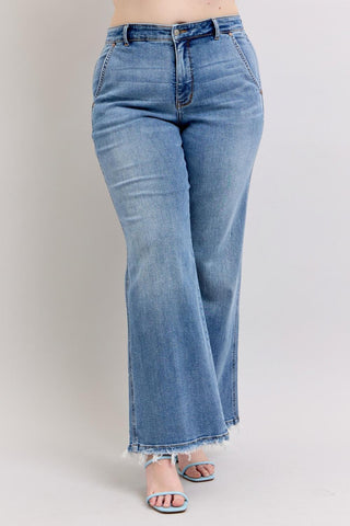 Judy Blue High Waist Retro Wide Leg Denim Jeans 82648