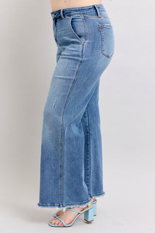Judy Blue High Waist Retro Wide Leg Denim Jeans 82648