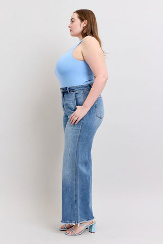 Judy Blue High Waist Retro Wide Leg Denim Jeans 82648