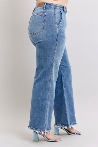 Judy Blue High Waist Retro Wide Leg Denim Jeans 82648