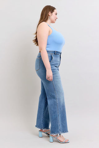 Judy Blue High Waist Retro Wide Leg Denim Jeans 82648