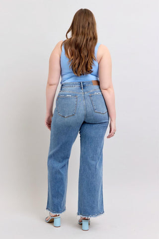 Judy Blue High Waist Retro Wide Leg Denim Jeans 82648