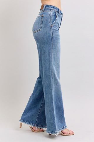 Judy Blue High Waist Retro Wide Leg Denim Jeans 82648
