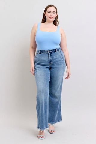 Judy Blue High Waist Retro Wide Leg Denim Jeans 82648