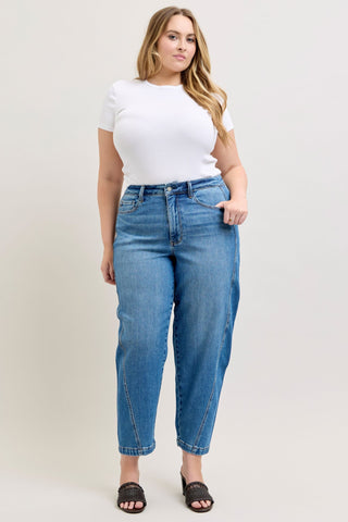 Judy Blue High Waist Rigid Magic Barrel Denim Jeans 881110