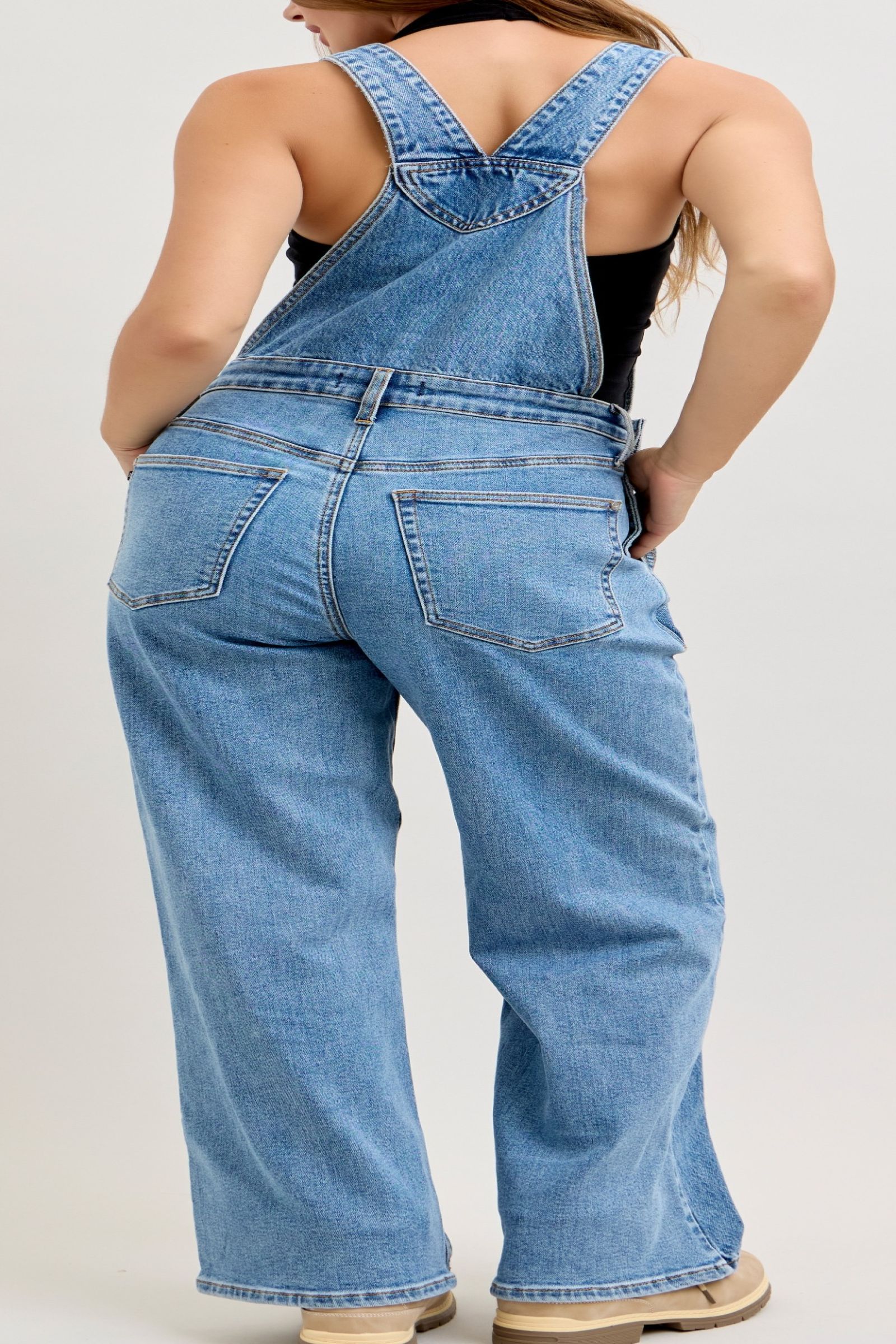 Judy Blue High Waist Rigid Magic Column Overall Denim Jeans