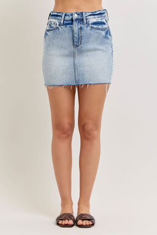 Judy Blue High Waist Rigid Magic Denim Skirt 2842