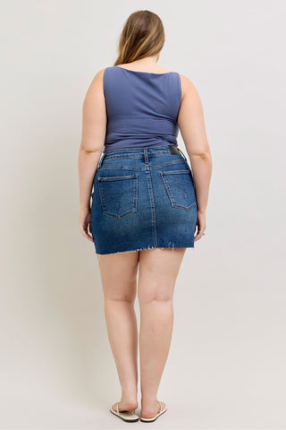 Judy Blue High Waist Rigid Magic Denim Skirt 2843
